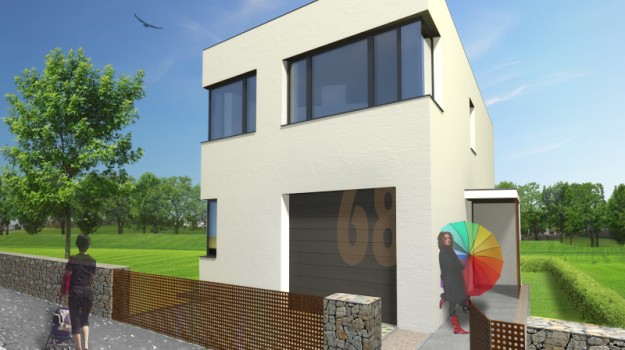 rodinny-dom-novostavba-biely-potok-01-nizkoenergeticky-navrh-domu-moderny-plocha-strecha-architekt-biela-fasada